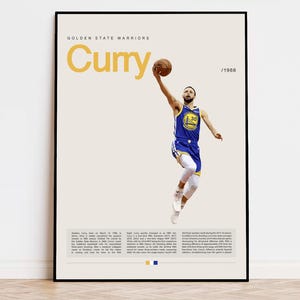 Pôster de Steph Curry, Golden State Warriors, Pôster da NBA, Pôster esportivo, Moderno de meados do século, Fãs da NBA, Presente de basquete, Pôsteres esportivos para quarto