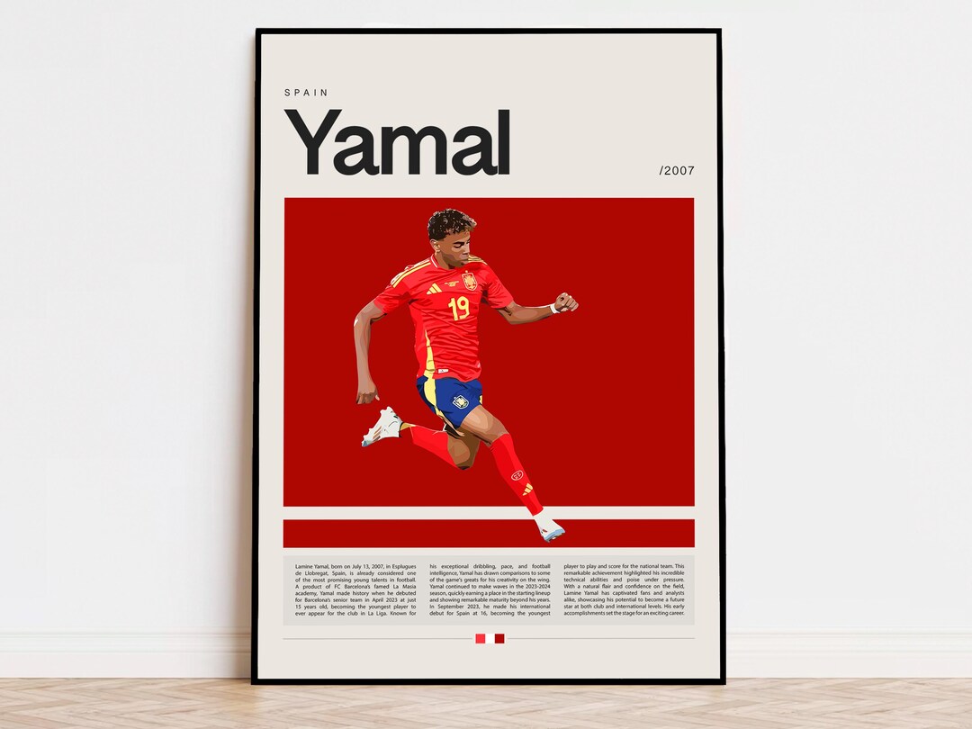 Yamal Rasmlar Lamine Yamal Poster, Football Poster, Soccer Poster Sports Poster ...