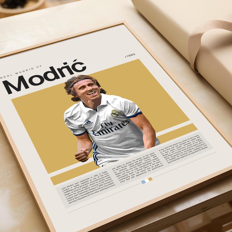 Luka Modrić Poster, Football Poster, Soccer Poster Sports Poster ...