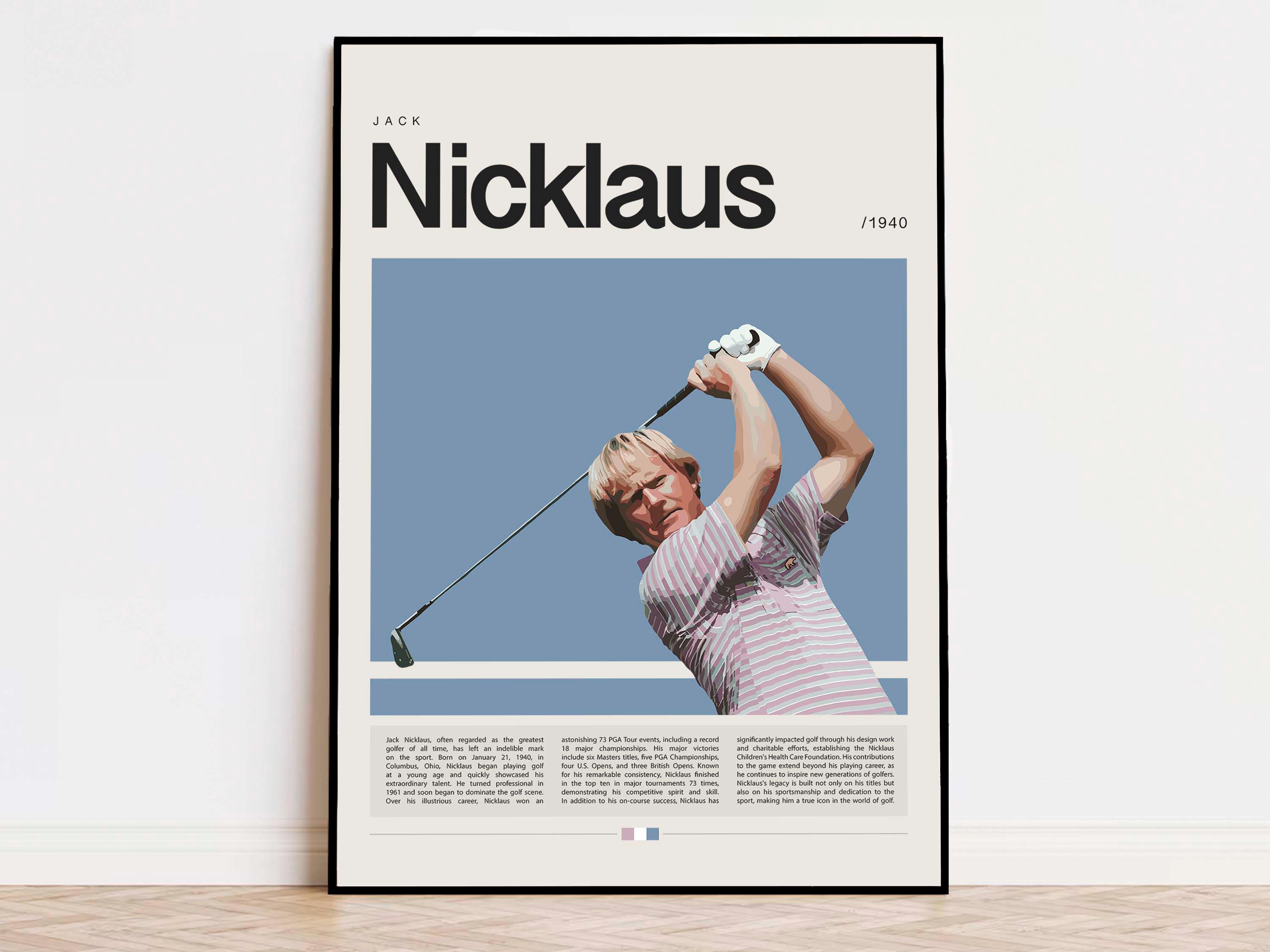 Jack Nicklaus Poster, Golf Poster, Gift for Golfer, Sports Poster