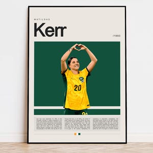 Sam Kerr Poster, Football Poster, Soccer Poster Sports Poster, Modern Sports Art, Soccer Player Gift, Football Wall Art