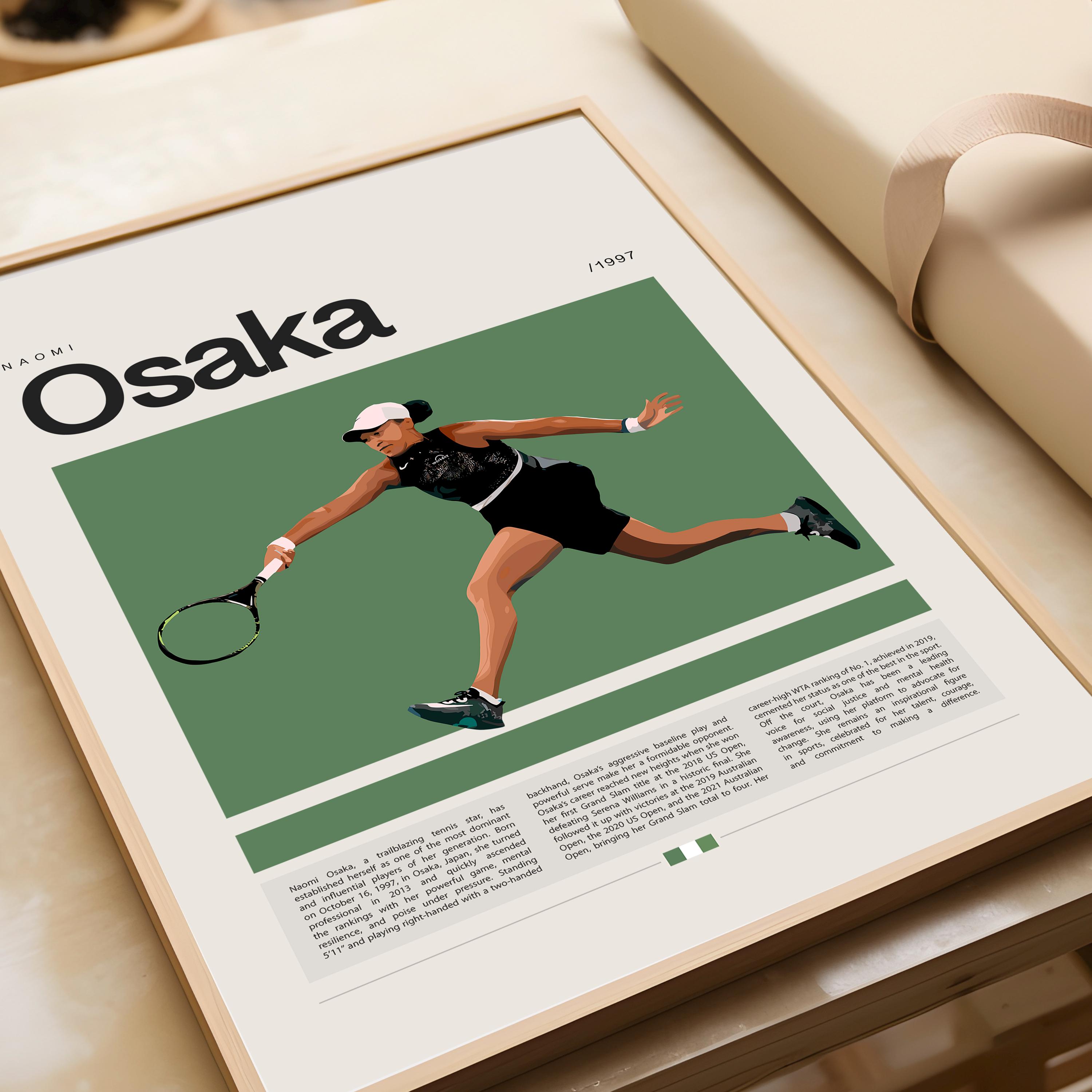 Naomi Osaka Poster, Tennis Poster, Naomi Osaka Print, Sports