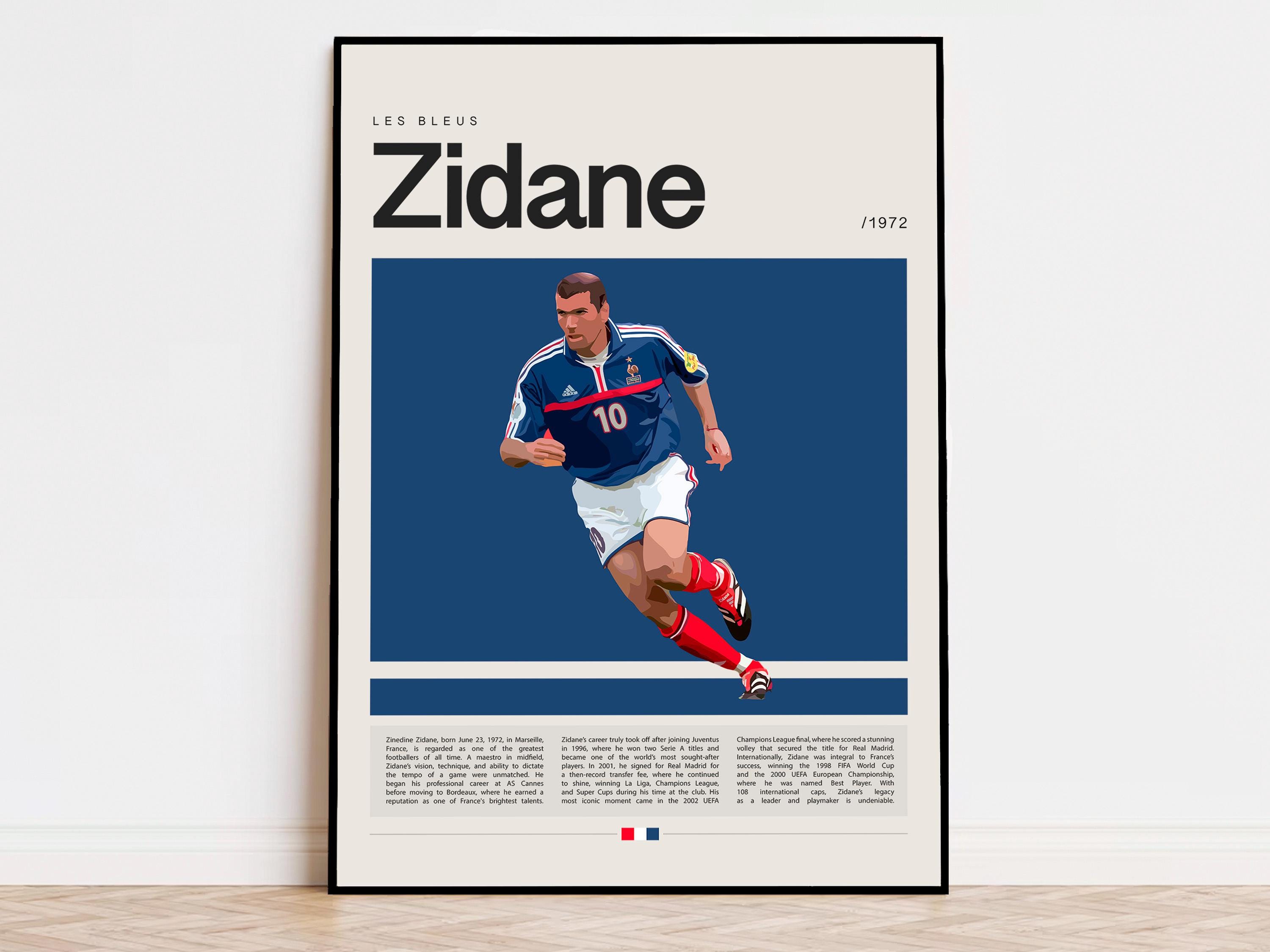 Zinedine Zidane Poster, Football Poster, Soccer Poster Sports
