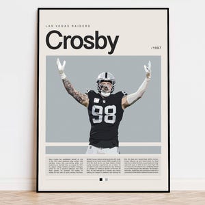 Maxx Crosby Poster, NFL Poster, Sports Poster, Modern Sports Art, NFL Gifts, Super Bowl Poster, American Football Poster