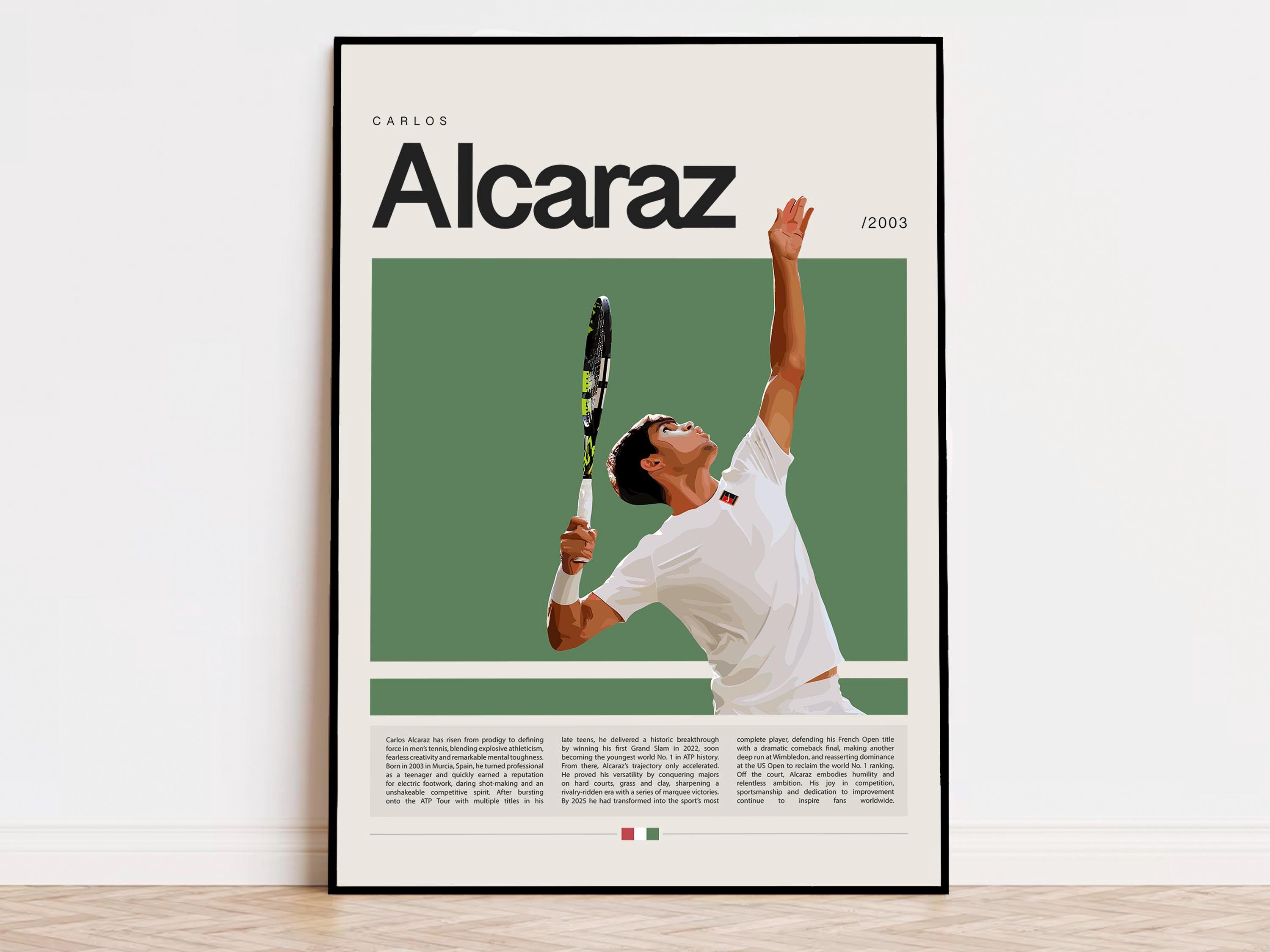 Carlos Alcaraz Poster, Tennis Poster, Carlos Alcaraz Print, Sports
