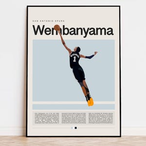 Victor Wembanyama Poster, NBA Poster, Sport Poster, Mid Century Modern, NBA Fans, Basketball Geschenk, Sport Schlafzimmer Poster