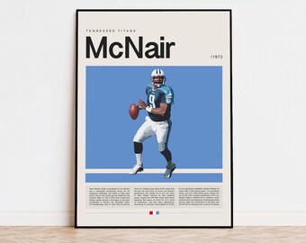 Steve Mcnair Poster, NFL Poster, Sports Poster, Modern Sports Art