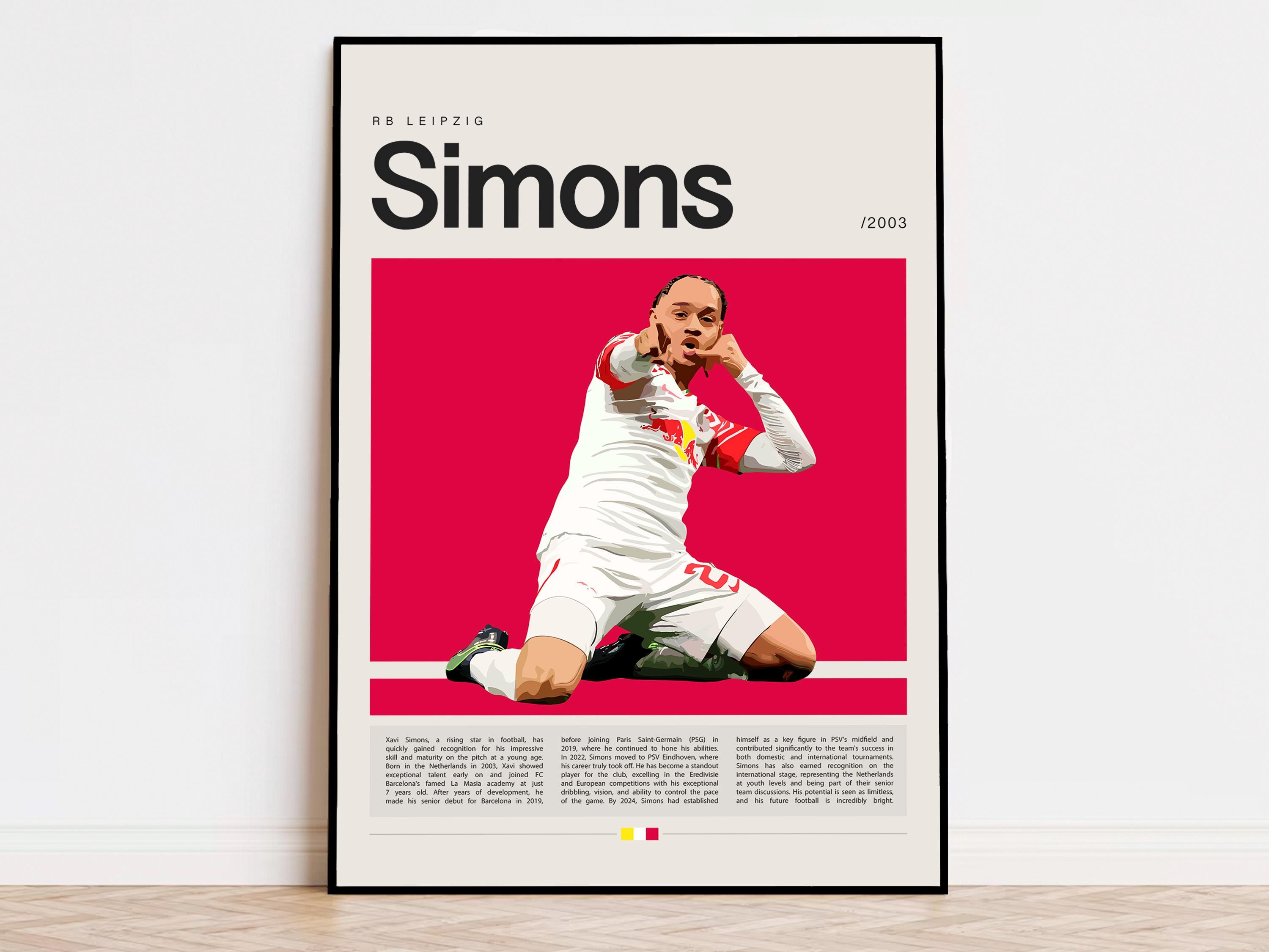 シャビシモンズ直筆サイン入りユニ(額縁付)Xavi Simons証明書 シャビシモンズ直筆サイン入りユニ(額縁付)Xavi Simons証明書