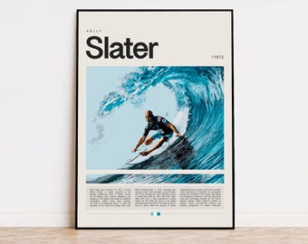 Kelly Slater Poster, Surfing Poster, Sports Poster, Modern Sports Art, Surfer Gifts, Surfer Art