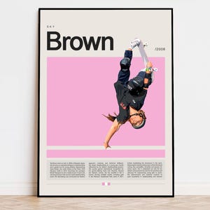 Sky Brown Poster, Skateboard Poster, Sports Poster, Modern Sports Art, Skateboarder Gifts, Skateboarding Art