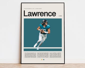 Trevor Lawrence Poster, NFL Poster, Sports Poster, Modern Sports Art, NFL Gifts, Super Bowl Poster, American Football Poster