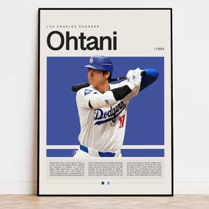 Shohei Ohtani Poster, Baseball Poster, Los Angeles Dodgers, Sport Poster, Moderne Sportkunst, Baseball Geschenke, Baseball Kunst