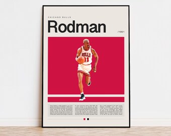 デニス・ロッドマンのデジタルポスター、バスケットボールファンのため