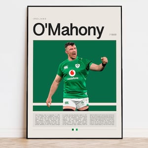 Pôster de Peter O'Mahony, Pôster de Rugby, Pôster de Esportes, Arte Esportiva Moderna, Presentes para Jogadores de Rugby, Arte de Parede de Rugby, Presente de Rugby