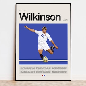 Jonny Wilkinson Poster, Rugby Poster, Sports Poster, Modern Sports Art, Rugby Player Gifts, Rugby Wall Art, Rugby Gift