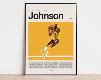 マジック ジョンソン ポスター、NBA ポスター、スポーツ ポスター