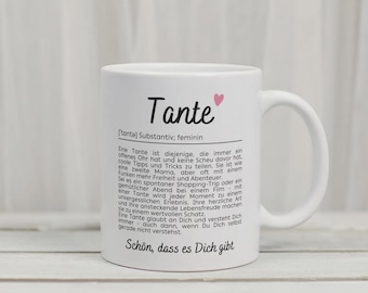 Mug for Auntie - Gift for Auntie - Thank You to Auntie - Christmas Gift - Birthday Gift - Motif Mug Auntie