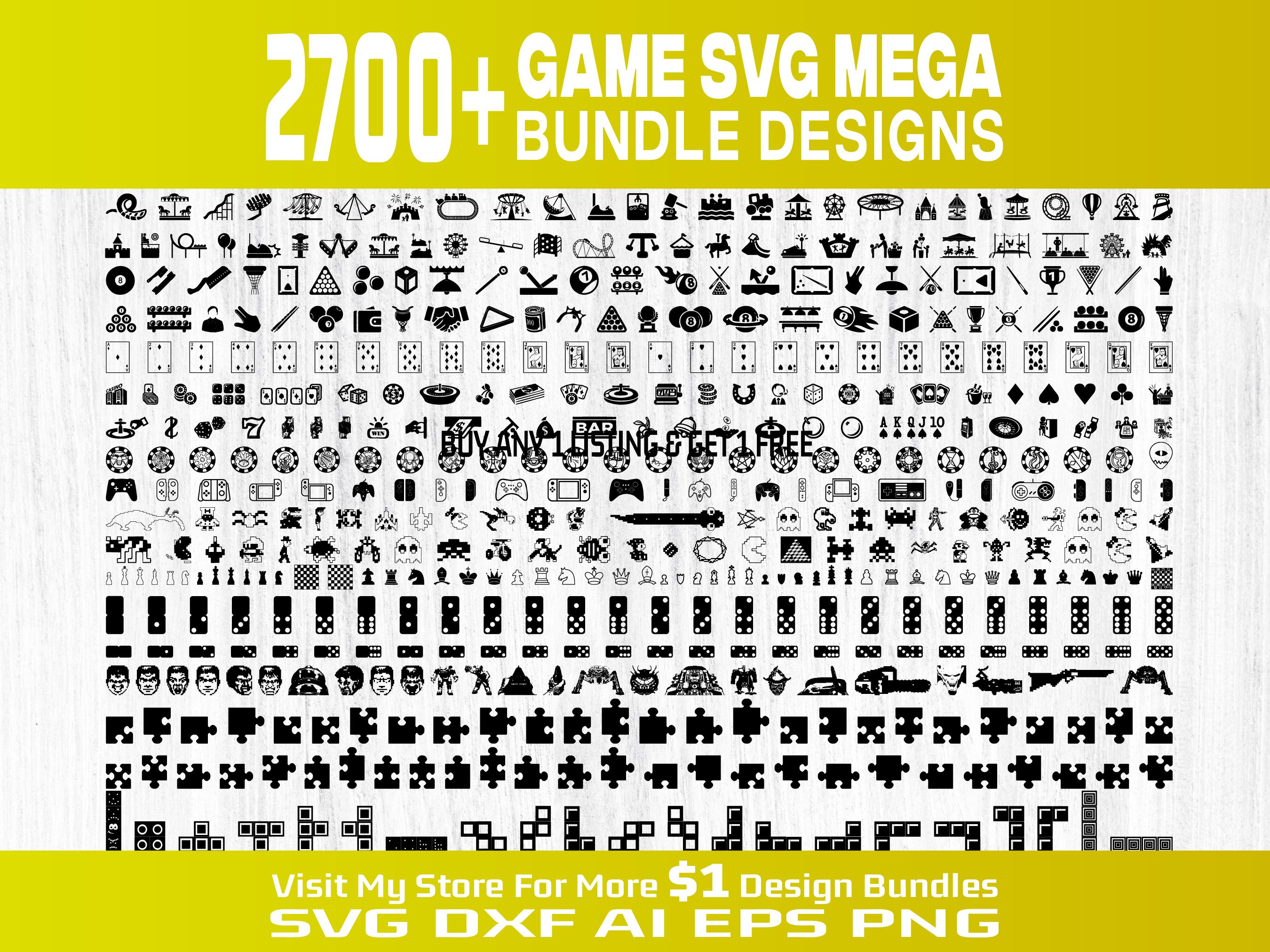 Game SVG Mega Bundle, 2700+ Gaming Icons Designs, Cricut & Silhouette ...