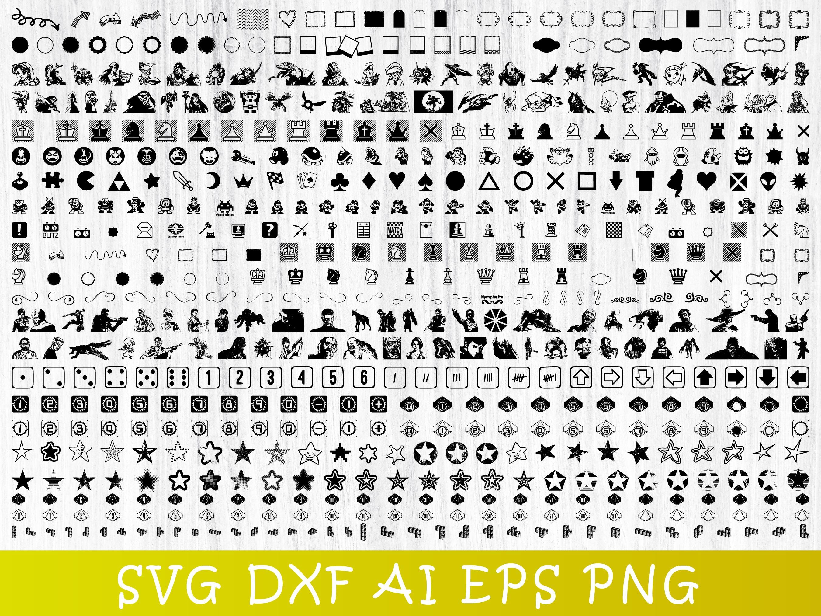 Game SVG Mega Bundle, 2700+ Gaming Icons Designs, Cricut & Silhouette ...