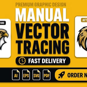 Manual Vector Tracing Service | Convert Logo to Vector | svg ai eps pdf dxf | Raster to Vector, Logo Redraw