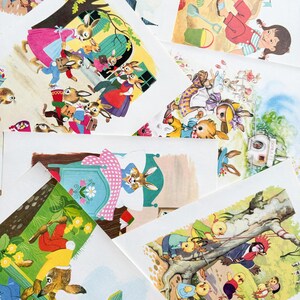5 vintage Illustrationen Oster Kinderbuch
