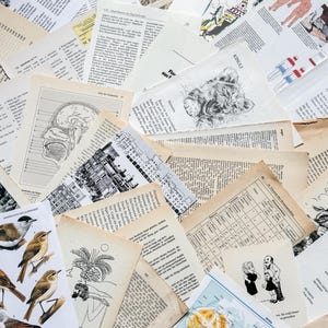 34-piece Vintage Paper Set Scrapbooking Ephemera Mixed Media