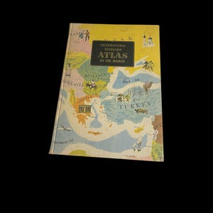 Vintage "International Standard Atlas of the World"-Countries of the World & the United States-Maps-Color Illustrations-Photos-1961