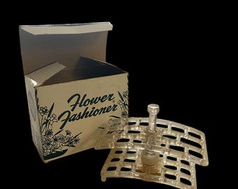 Vintage Flower Fashioner #616 for Floral Arrangements by Gadjo-Flower Holder for Oblong Arrangements-Original Box-MCMDeco-1960&#39;s Floral Frog
