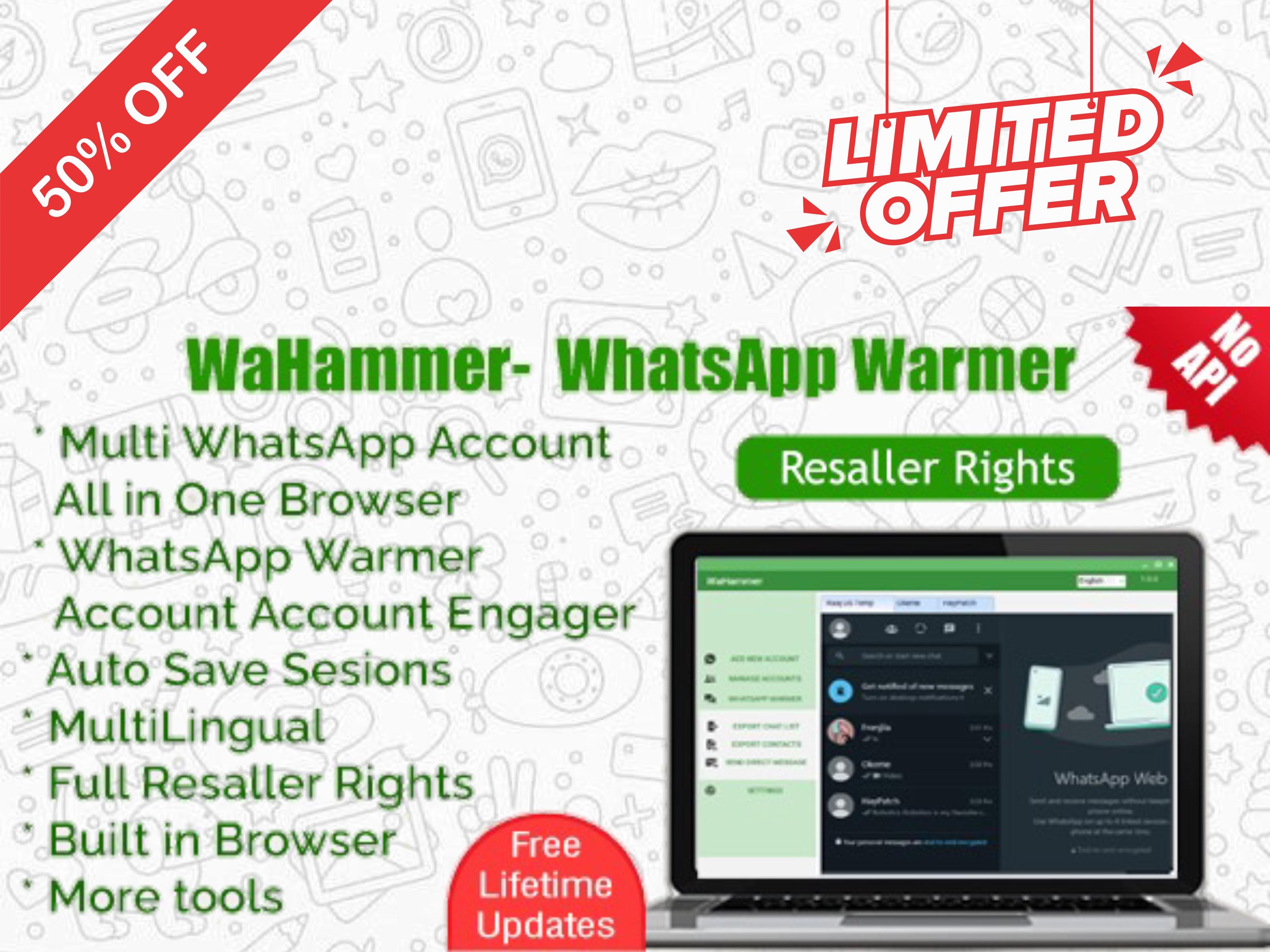 Wahammer: Multi Whatsapp Account Browser & Warmer (full Reseller License) -  Etsy New Zealand