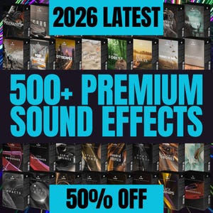 Pakket met 500+ geluidseffecten | Meme, filmisch, foley (directe download)