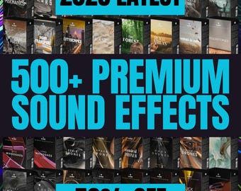 Pacchetto di oltre 500 effetti sonori / Meme, Cinematografici, Foley (download immediato)