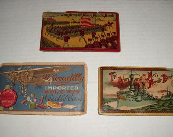 Three Needle Books.  Army and Navy.  Piccadilly.  American Army and Navy