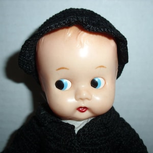 Ideal Boopsie Hard Plastic Doll.  Side Glancing Eyes.  Crocheted Jockey Outfit