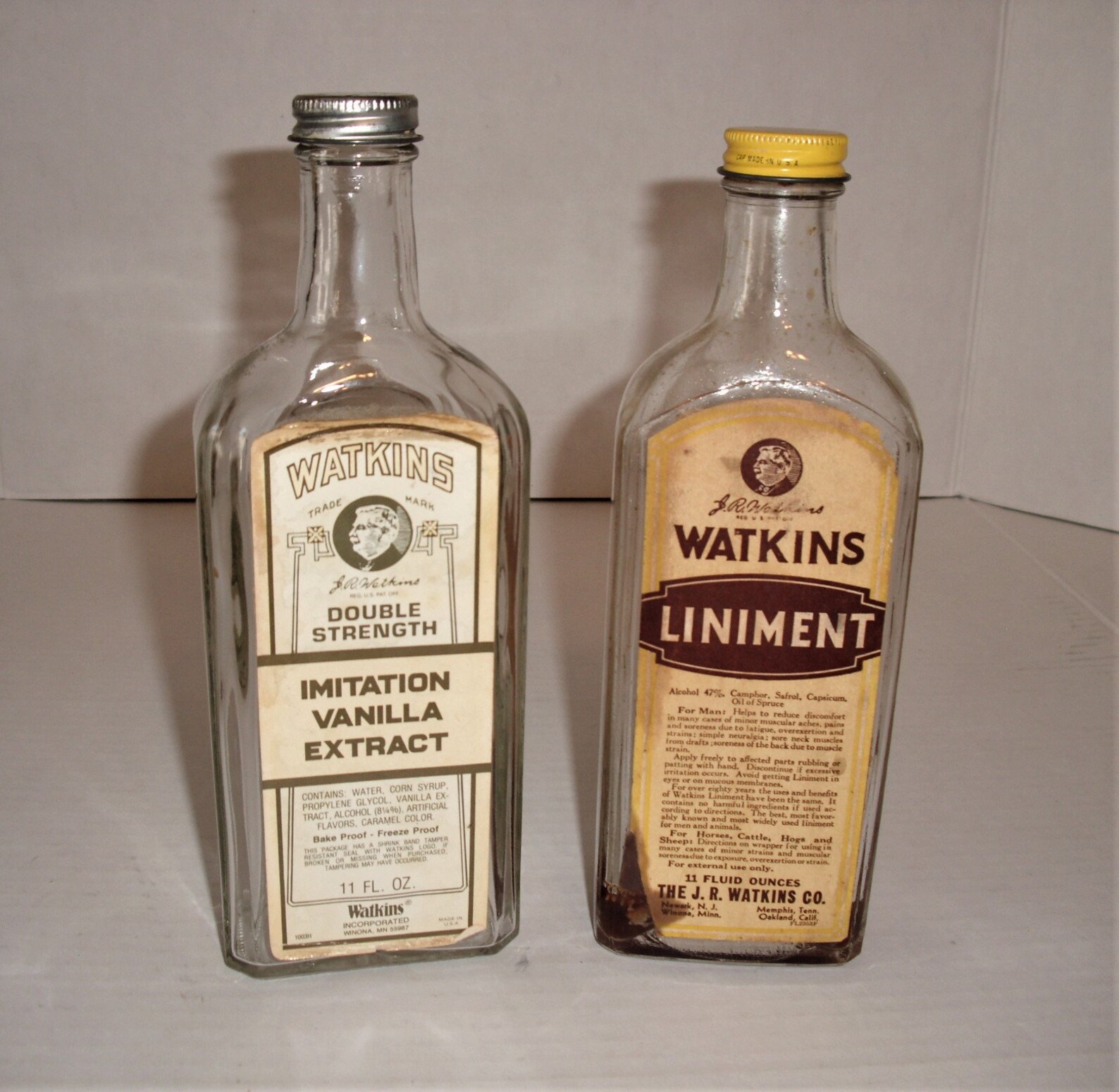 Vintage Watkins Bottles. Liniment. Yellow Color Mixture. Etsy