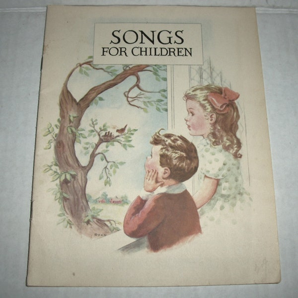 Vintage Songs for Children Booklet.  Copyright 1950.  C. R. Gibson & Company