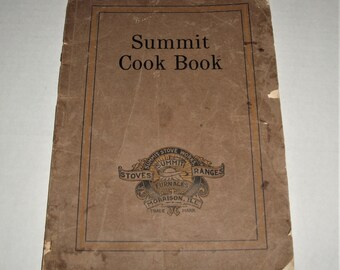 Cast Iron Stoves with Recipes Pamphlet.   Summit Stove Works-Morrison, Illinois.  Summit Stoves & Heating Stoves.