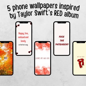 Feel the Passion and Nostalgia of &quot;Red&quot; - Beautifully Crafted Phone Backgrounds Inspired by Taylor Swift&#39;s Masterpiece- digital download