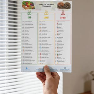 Corn Snake & Ball Python Feeding Guide Printable | Snake Feeding Chart | Feeding Schedule | Reptile Guide | PDF image 8