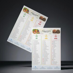Corn Snake & Ball Python Feeding Guide Printable | Snake Feeding Chart | Feeding Schedule | Reptile Guide | PDF image 3