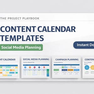 Inhalt Kalender Power Point-Vorlagen | Social Media Planung Folien | Bearbeitbare PPT