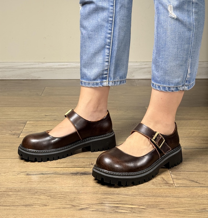 Vintage Brown Mary Jane Shoes Chunky Lug Sole 90s Platform Etsy — free download