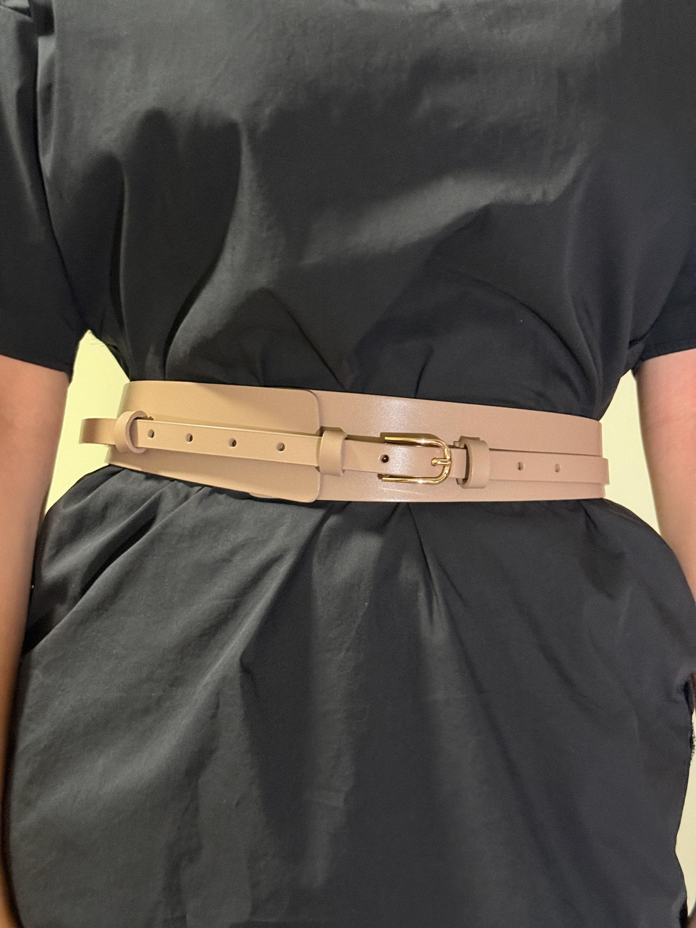 Wide Leather Waist Belt: Adjustable Boho Chic Women