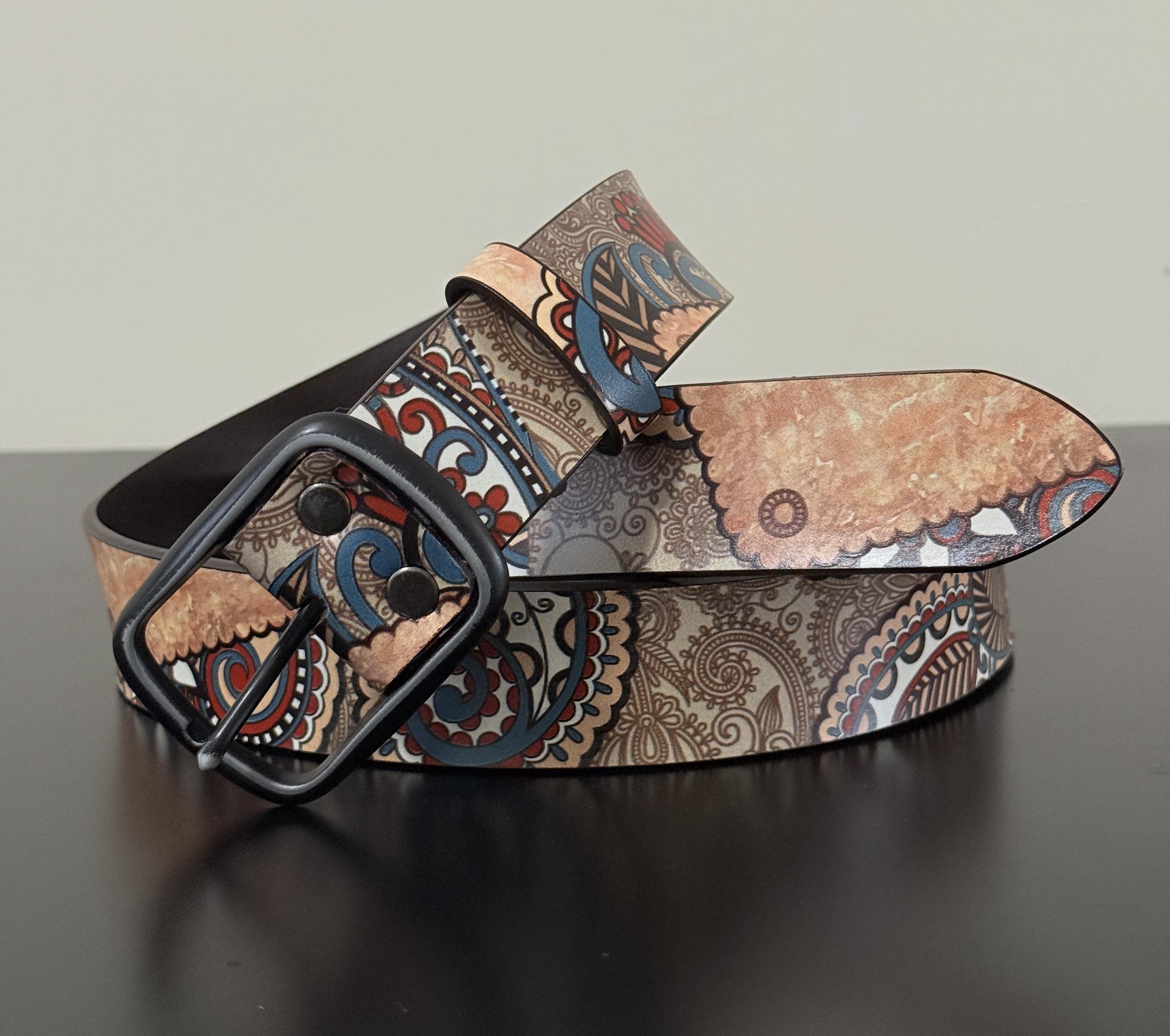 Genuine Leather | Western Boho Tribal Design | Handmade Belt  display picture 1