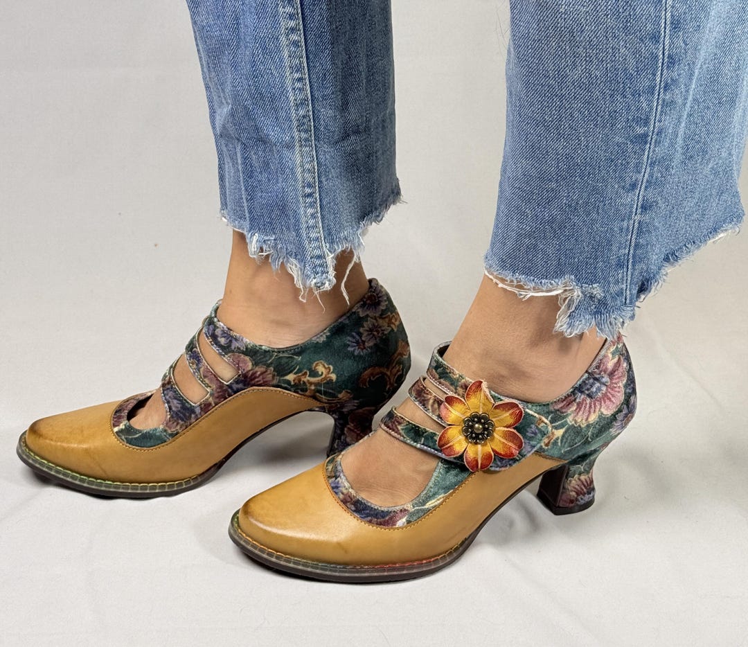 Flower Embellished Mary Jane Loafers main image 0