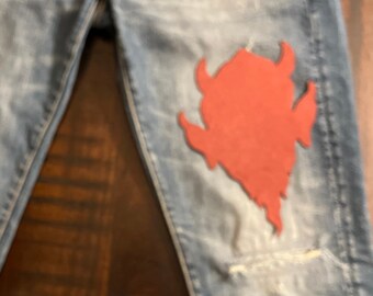Aplique termocolante Devil Sinner - Camiseta Lucky Brand reciclada