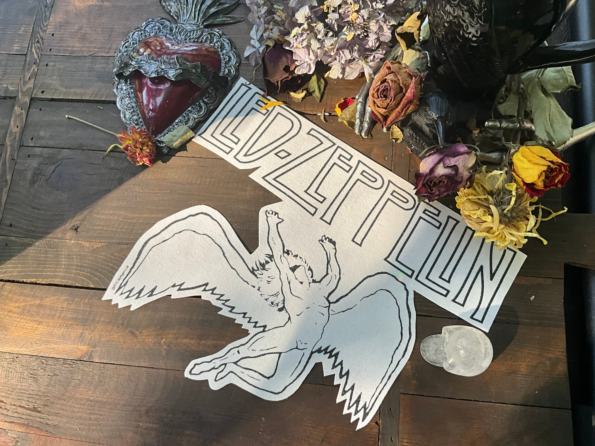 LED ZEPPELIN Fabric Iron on BIG Decal Heat Transfer Tshirt Etsy