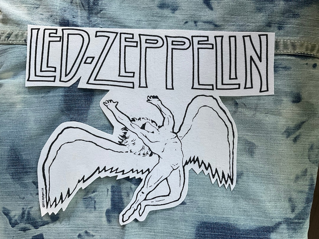 LED ZEPPELIN Fabric Iron on BIG Decal Heat Transfer Tshirt Etsy