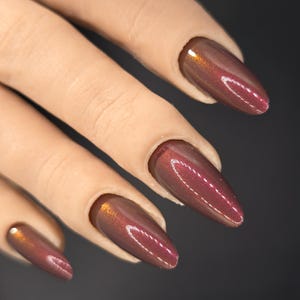 Haute Chocolate | A Milk Chocolate Jelly Nail Polish with an Aurora Shimmer