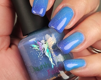 Midsummer Dream | A Solar Nail Polish with Aurora and Tiny Silver Holo Reflective Glitter