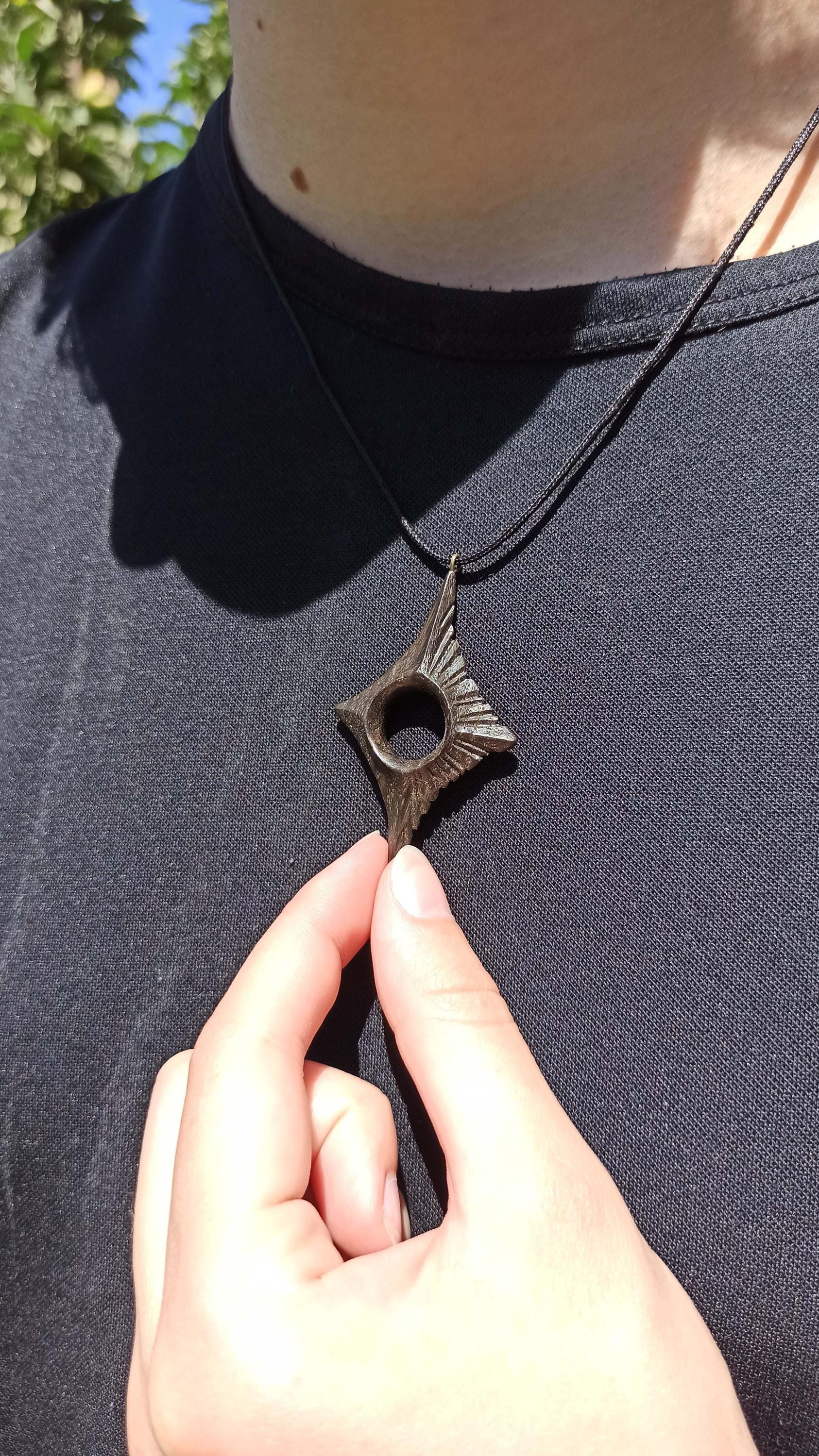 Handcrafted Geometric Wooden Pendant Star of Dark, Maple, Sapele, Bog Oak, Multi-Wood, Customization - Thumbnail 6